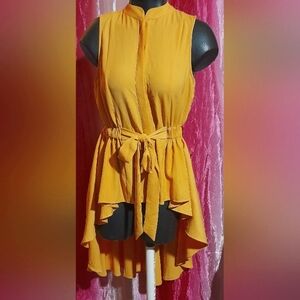 'High Street' Sleeveless A-line button up Blouse